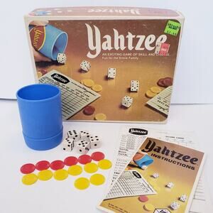 Vintage 1978 Yahtzee Dice Game Lowe Milton‎ Bradley Original Family Game